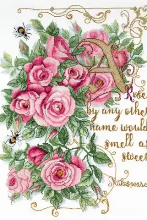 kit ricamo a punto croce - Le rose di Shakespeare - Charivna Mit Promozione Esclusiva