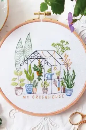 Kit per ricamo a tamburo - La serra - Tamar Nahir Yanai Occasione Imperdibile