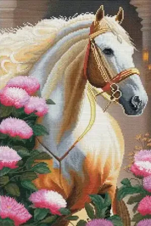 Compra Adesso kit ricamo a punto croce - Criniera bianca - Nova Sloboda