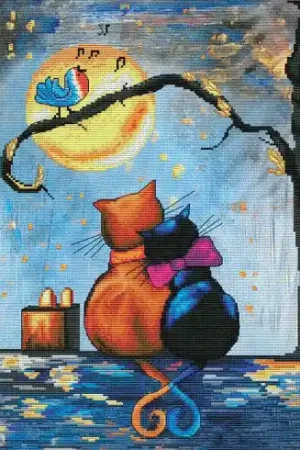 Prezzo Ridotto kit ricamo a punto croce - Al chiaro di luna - Nova Sloboda