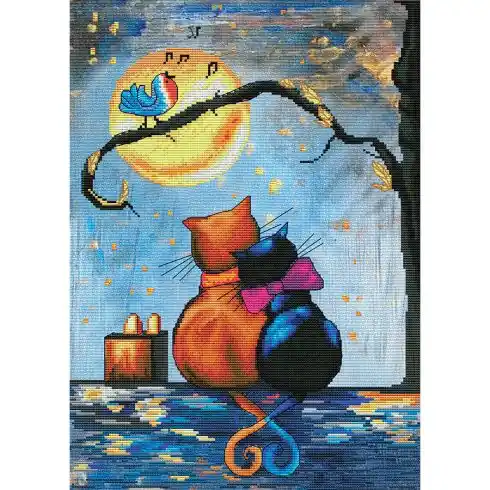 Prezzo Ridotto kit ricamo a punto croce - Al chiaro di luna - Nova Sloboda