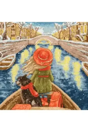 Consegna Rapida kit ricamo a punto croce - Gita in barca - Toison d'or