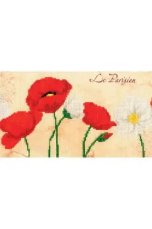 kit ricamo a punto croce - Il paradiso dei papaveri - Toison d'or Ultime Pezzi