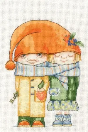 Economico kit ricamo a punto croce - coppia - Toison d'or