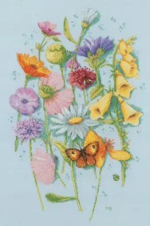 Miglior Prezzo kit ricamo a punto croce - Fiori di primavera - Lanarte