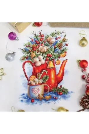 Solo Oggi kit ricamo a punto croce - Tè di Natale - MP Studia