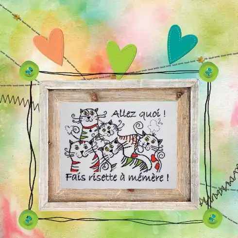 Foglio di punto croce - Fais risette à mémère ! - Isabelle Haccourt Vautier A Buon Prezzo