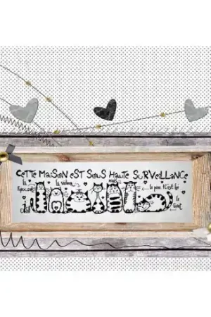 Professionale Foglio di punto croce - Sotto alta sorveglianza! - Isabelle Haccourt Vautier