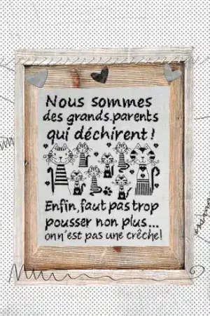Offerta Speciale Foglio di punto croce - Una famiglia meravigliosa! - Isabelle Haccourt Vautier