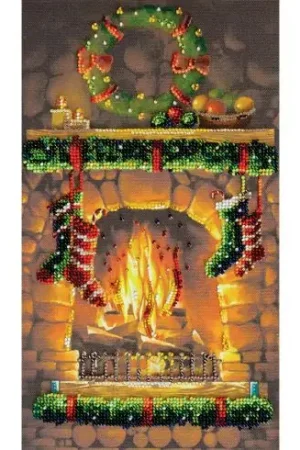 Subito Disponibile Kit di ricamo con perline - Vicino al camino - Abris Art