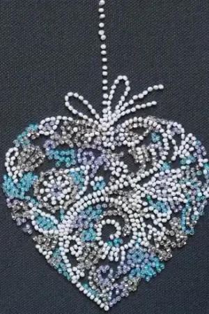 Kit di ricamo con perline - Cuore di Natale - Abris Art Vendita Finale