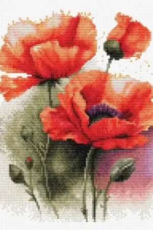 Scelto Dai Clienti kit ricamo a punto croce - I papaveri - Luca-S