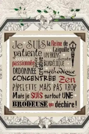 Foglio di punto croce - Sono una ricamatrice! - Isabelle Haccourt Vautier Miglior Prezzo