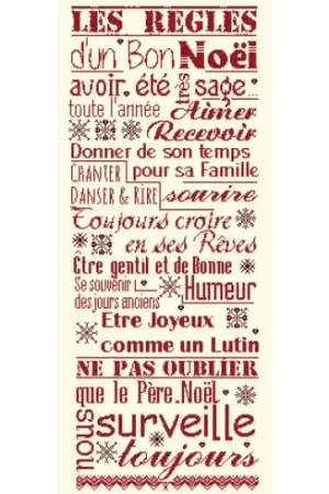 Foglio di punto croce - Le regole per un buon Natale  - Isabelle Haccourt Vautier Miglior Prezzo