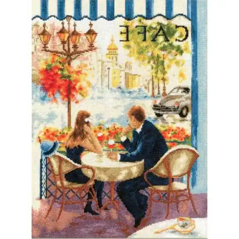 Pagamento Sicuro kit ricamo a punto croce - Un incontro a Parigi - Toison d'or