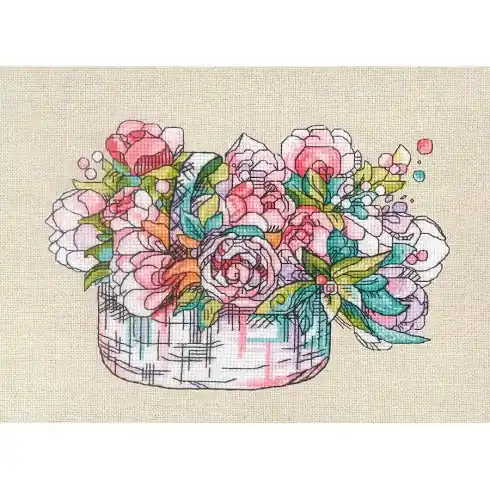 Bestseller kit ricamo a punto croce - Estate blu - Toison d'or