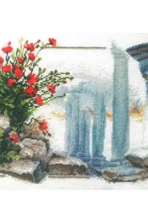 Reso Gratuito kit ricamo a punto croce - Antico tempio - Toison d'or