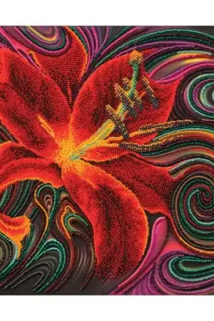 Reso Gratuito Kit di ricamo con perline - Giglio meraviglioso - Abris Art