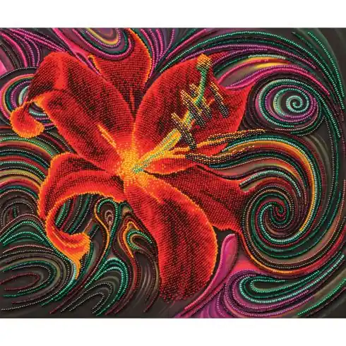 Reso Gratuito Kit di ricamo con perline - Giglio meraviglioso - Abris Art