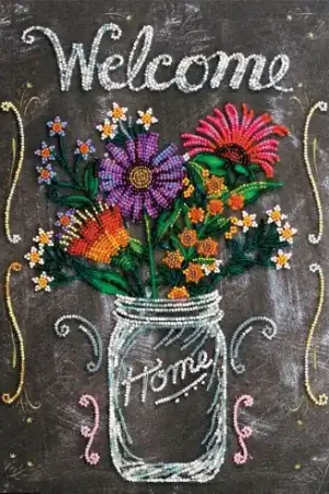 Nuova Collezione Kit di ricamo con perline - Bienvenuto - Abris Art