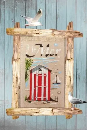Foglio di punto croce - In riva al mare - Cabine Plage de la Boirie - Isabelle Haccourt Vautier Saldi