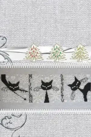 Spedizione Espresso Foglio di punto croce - I gatti psicopatici amano la neve!  - Isabelle Haccourt Vautier