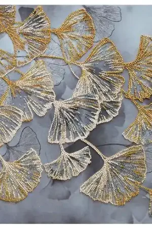 Promozione Esclusiva Kit di ricamo con perline - Foglie di ginkgo - Abris Art