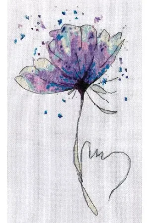 kit ricamo a punto croce - Colore azzurro - Abris Art Offerta Speciale