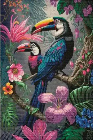 kit ricamo a punto croce - Bellezze tropicali - Nova Sloboda Vendita Finale