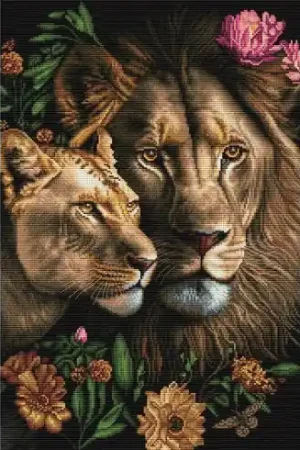 Super Prezzo kit ricamo a punto croce - I re della Savana - Nova Sloboda