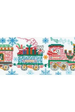 Nuova Collezione Kit di punti da ricamo - Il treno di Natale - Riolis