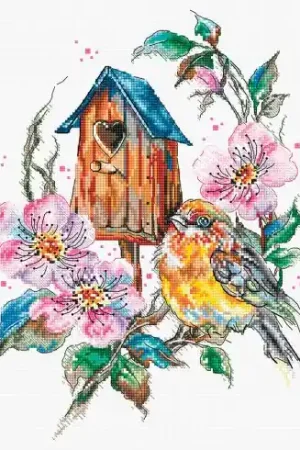 kit ricamo a punto croce - Meraviglia piumata - Letistitch Offerta Speciale