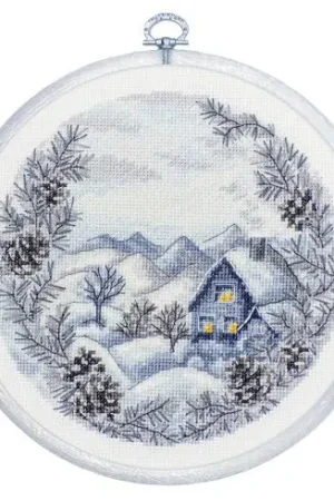 Spedizione Gratuita Kit per ricamo a punto croce con tamburo - L inverno - Luca-S