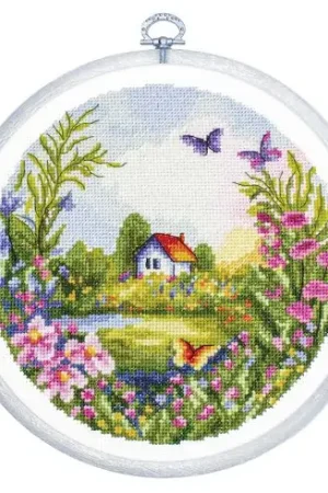 Miglior Prezzo Kit per ricamo a punto croce con tamburo - L'estate - Luca-S