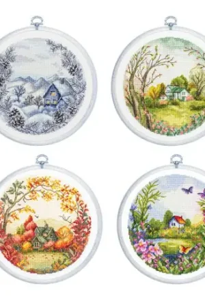 Prezzo Di Fabbrica kit ricamo a punto croce - Le quattro stagioni insieme - Luca-S