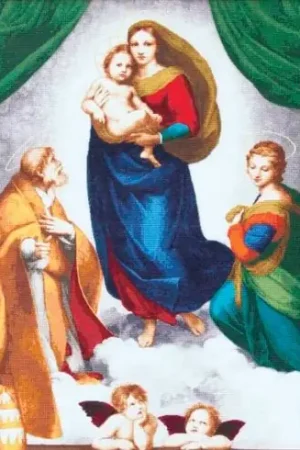 kit ricamo a punto croce - La Madone Sixtine - Toison d'or Ultima Occasione