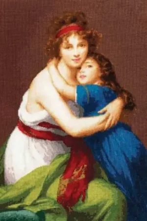 Bestseller kit ricamo a punto croce - Autoritratto con la figlia - Toison d'or