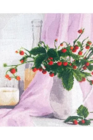 kit ricamo a punto croce - Natura morta rosa - Toison d'or Occasione