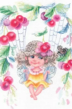 Subito Disponibile kit ricamo a punto croce - Fata delle ciliegie - Toison d'or