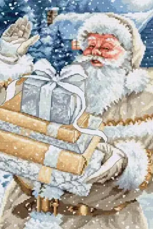 kit ricamo a punto croce - I regali di Babbo Natale - Luca-S Miglior Prezzo