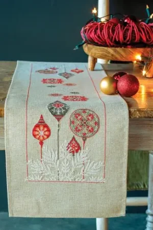 Kit runner da ricamare - Stelle di Natale - Vervaco Spedizione Espresso