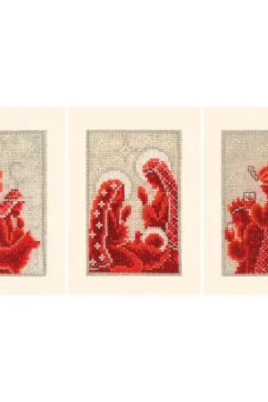 Ultimissimo Modello Kit bigliettini da ricamare - 3 carte da ricamo - La Bibbia - Vervaco