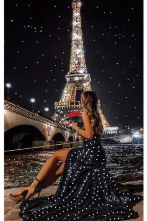 Novità Kit di ricamo con perline - Vista sulla Torre Eiffel - Nova Sloboda