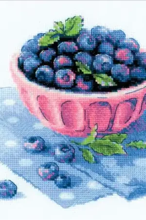 kit ricamo a punto croce - mirtilli - Riolis Professionale