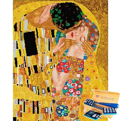 Set di Masterclass di ricamo con diamanti - Il bacio di Klimt - Diamond Dotz Occasione Imperdibile