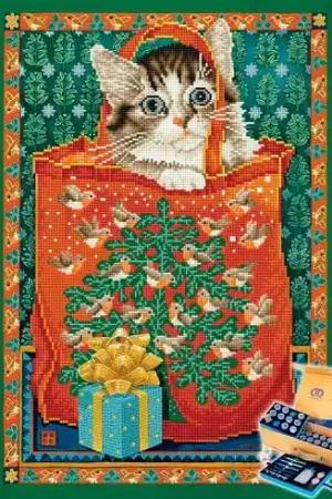 Prezzo Ridotto Set di Masterclass di ricamo con diamanti - Borsa di Natale Robin - Diamond Dotz