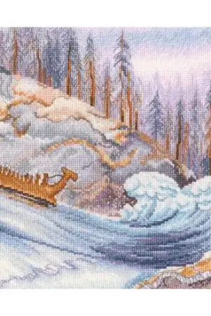 kit ricamo a punto croce - Fiume del tempo - RTO Prezzo Di Fabbrica