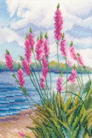 Super Prezzo kit ricamo a punto croce - Fiori rosa selvatici - RTO