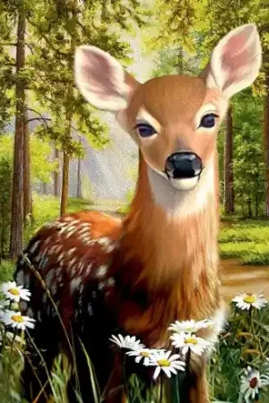 Miglior Prezzo Kit ricamo diamante su telaio - Una cerva nella foresta - Art City