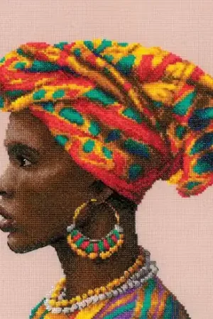 kit ricamo a punto croce - Donna africana - Riolis Must-Have